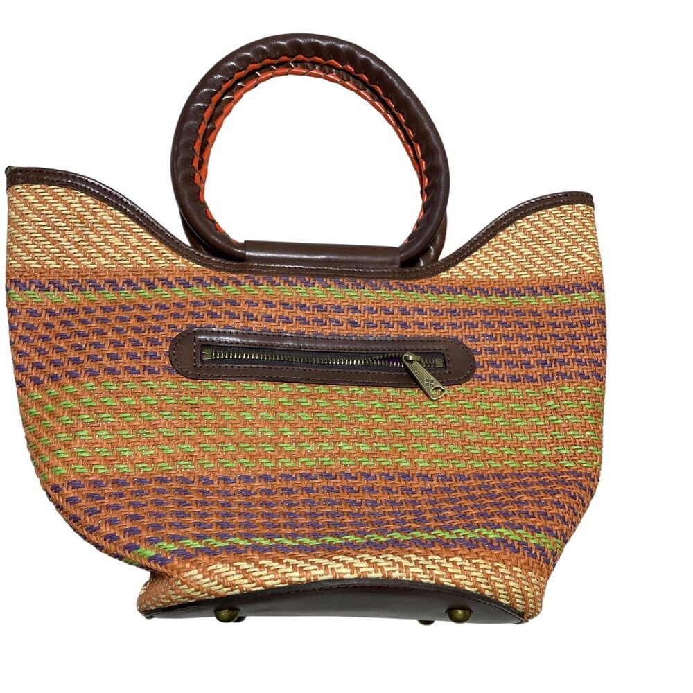 Patricia Nash Handbag Gia Woven Straw (missing crossbody strap)‎